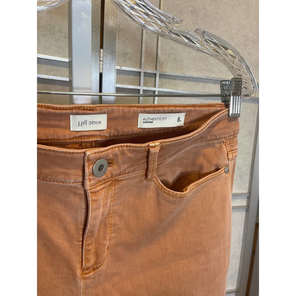 *J Jill Light Salmon Jeans Size 8 P Mid Rise - Picture 2 of 3